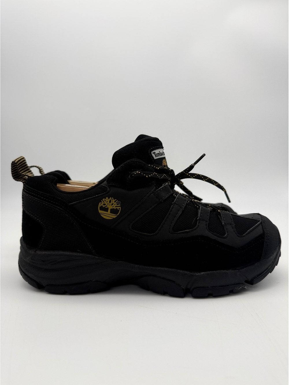 Timberland Mens Low Hiking Shoes Black Nubuck Mesh Trail Sneakers Size 7 EU 40